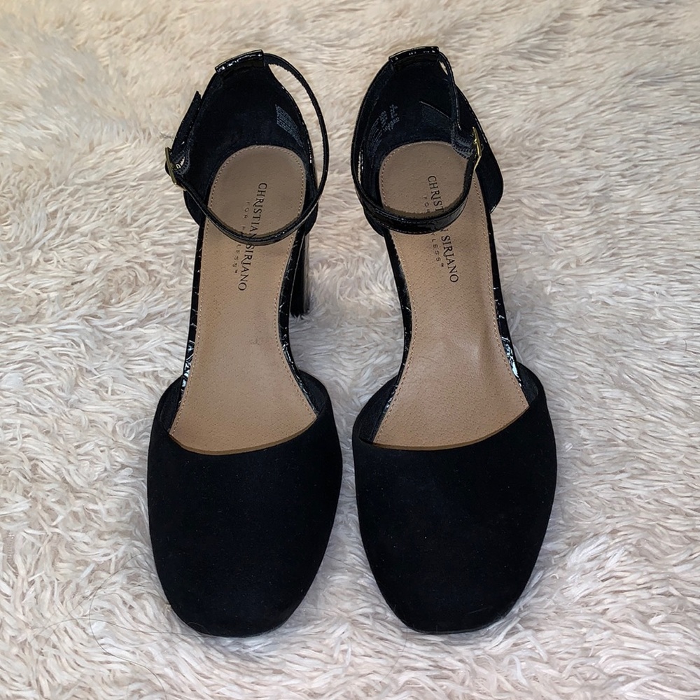 CHRISTIAN SIRIANO BLACK HEELS SIZE 10